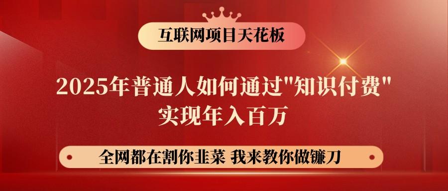 网创项目终点站-镰刀训练营超级IP合伙人，25年普通人如何通过“知识付费”年入百万