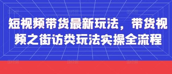 短视频带货最新玩法，带货视频之街访类玩法实操全流程