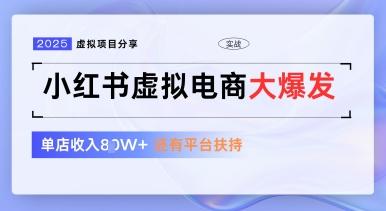 小红书虚拟电商项目，平台大力免费流量扶持，低门槛1拖3玩法